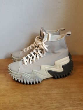 Converse Run Star Motion Cx Hi Chunky Sole Sneakers Light Gray M7w8.5